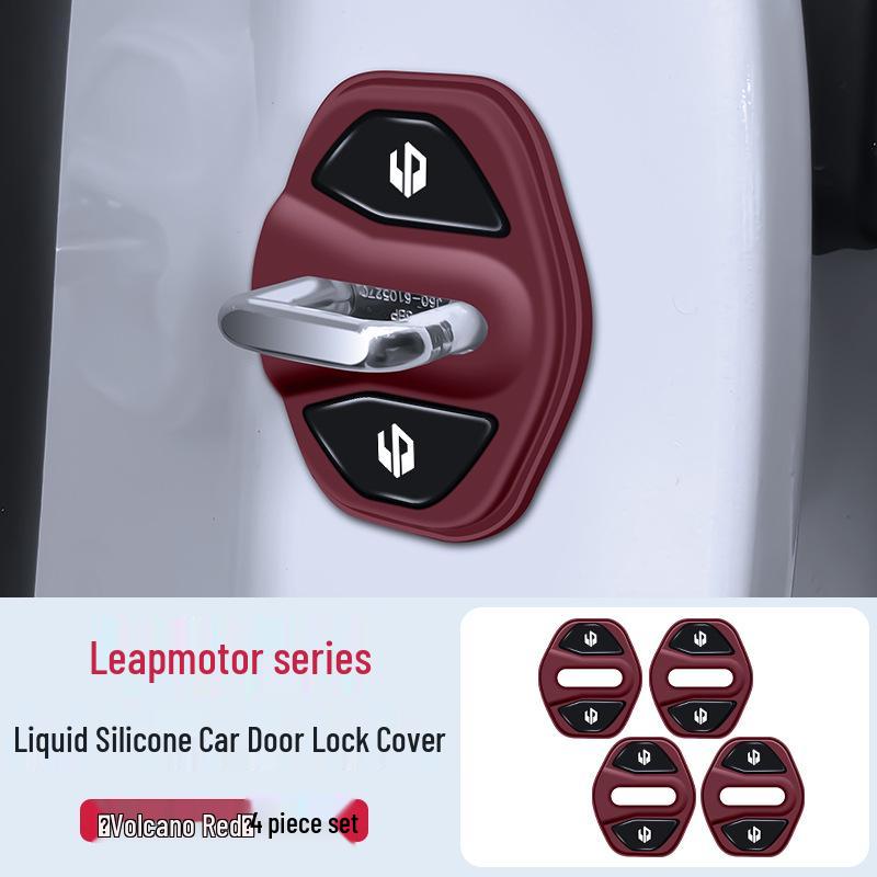 Leapmotor B/C Series Silicone Car Door Lock Cover with Shock-Absorbing Pad