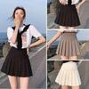 Stylish Women High Waist Pleated Skirt Featuring Comfortable Safety Shorts Inside