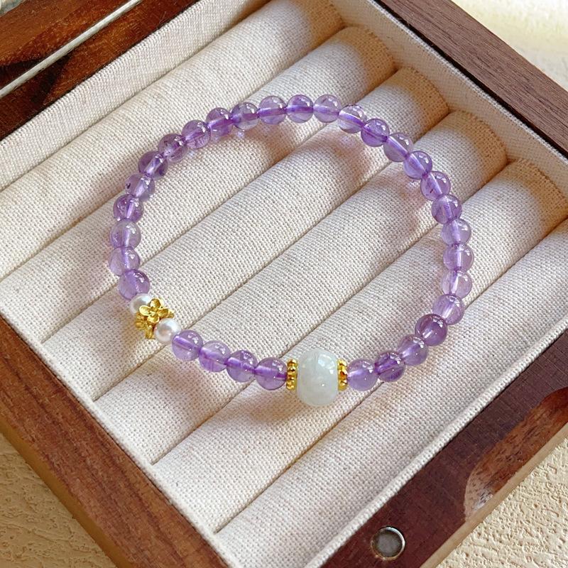 Crystal bracelet jewelry, simple female, jadeite bracelet.