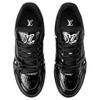 Trainer Leather, Patent Leather Low Top Skateboard Shoes Men's Black 1AJ029