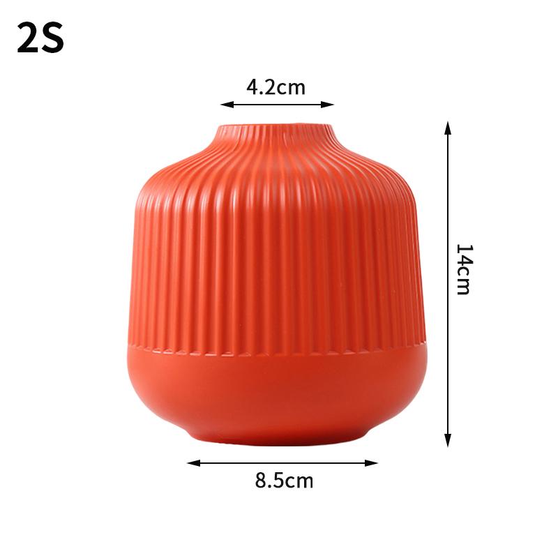 Abstract Face Flower Vase Imitation Ceramic Vases Modern Style Plastic Flower Pot Wedding Flower Arrangement Home Office Decor