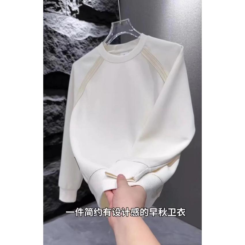 

Весна 2024 мужской свитер пэчворк разных цветов приятная для кожи ткань модный универсальный топ повседневная рубашка с длинными рукавами M белый