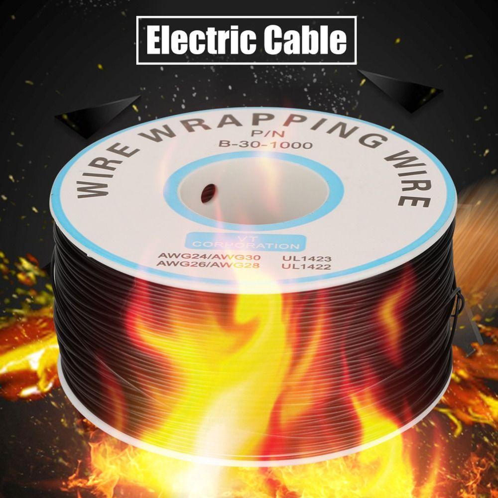 30AWG Wire Wrapping Copper Wire 0.25mm Core Diameter 200M Tin Plated Copper Cord Single Copper Wire Strand Electronic Equipment