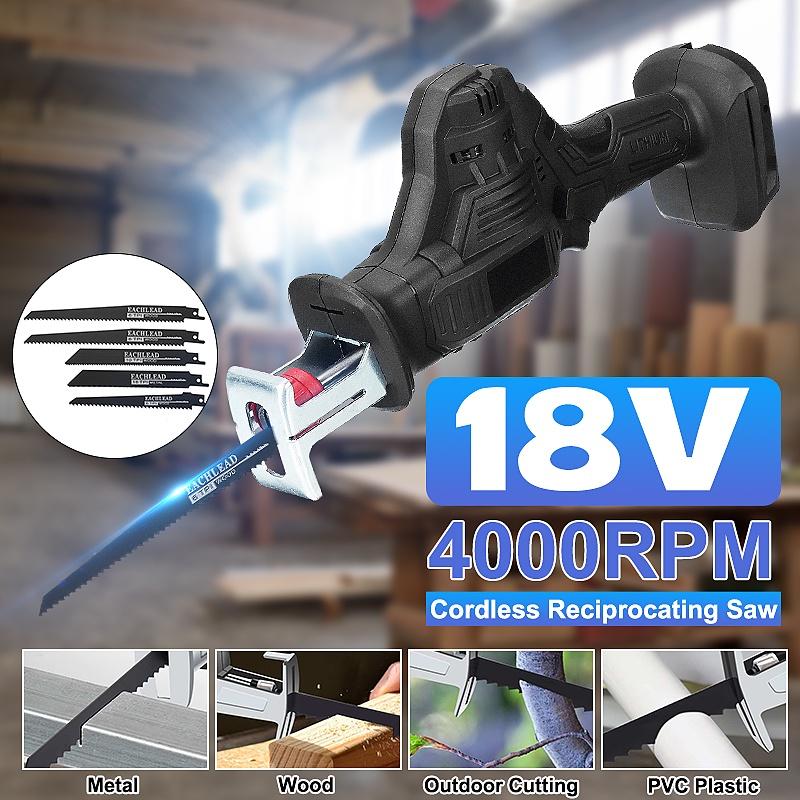 Cordless Reciprocating Saw Metal Wood Cutting Machine 18V Portable Electric Saw Woodworking Cutters