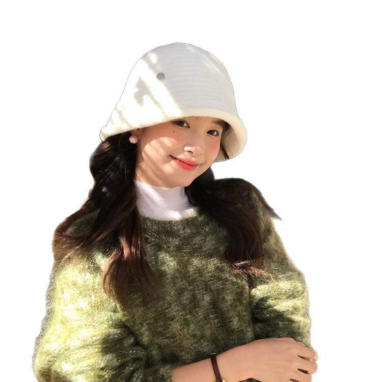 Autumn and winter soft glutinous plain face small fisherman hat children warm big head circumference basin hat winter versatile top hat