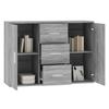 VidaXL Buffet Sonoma Grey 91x29.5x65 Cm Engineered Wood 823348