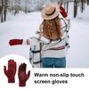 Yousheng 1 Pair Thermal Gloves Knitted Elastic Anti-slip Keep Warm Screen-touching Great Friction Particle Palm Winter Gloves Unisex Riding Gloves