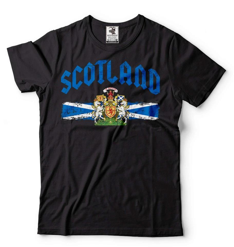 Scotland Unisex Shirt Scotland Patriotic Country Flag Shirt Scotland Text Tee XL