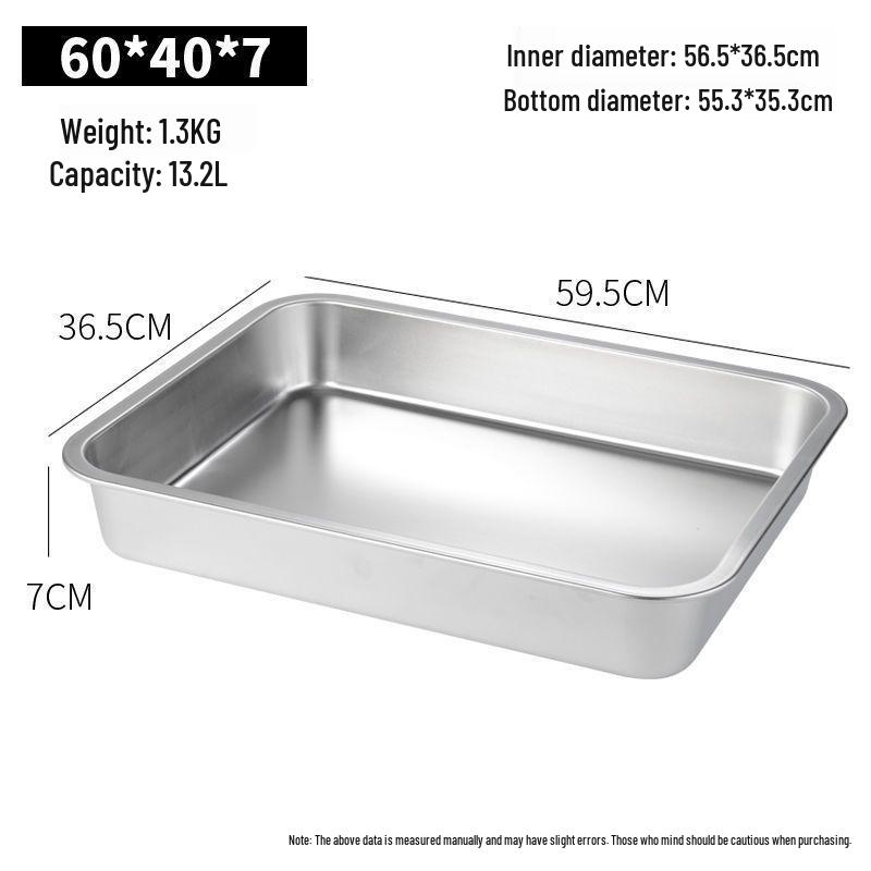 304 Stainless Steel Extra Large Deep Rectangular Self-Service Food Basin with Lid