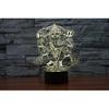 Ganesha 3D Illusion Night Light Touch Table Desk Lamp with Remote Control 16 Colors Optical USB LED Night Light for Kids Gift Room Decoration