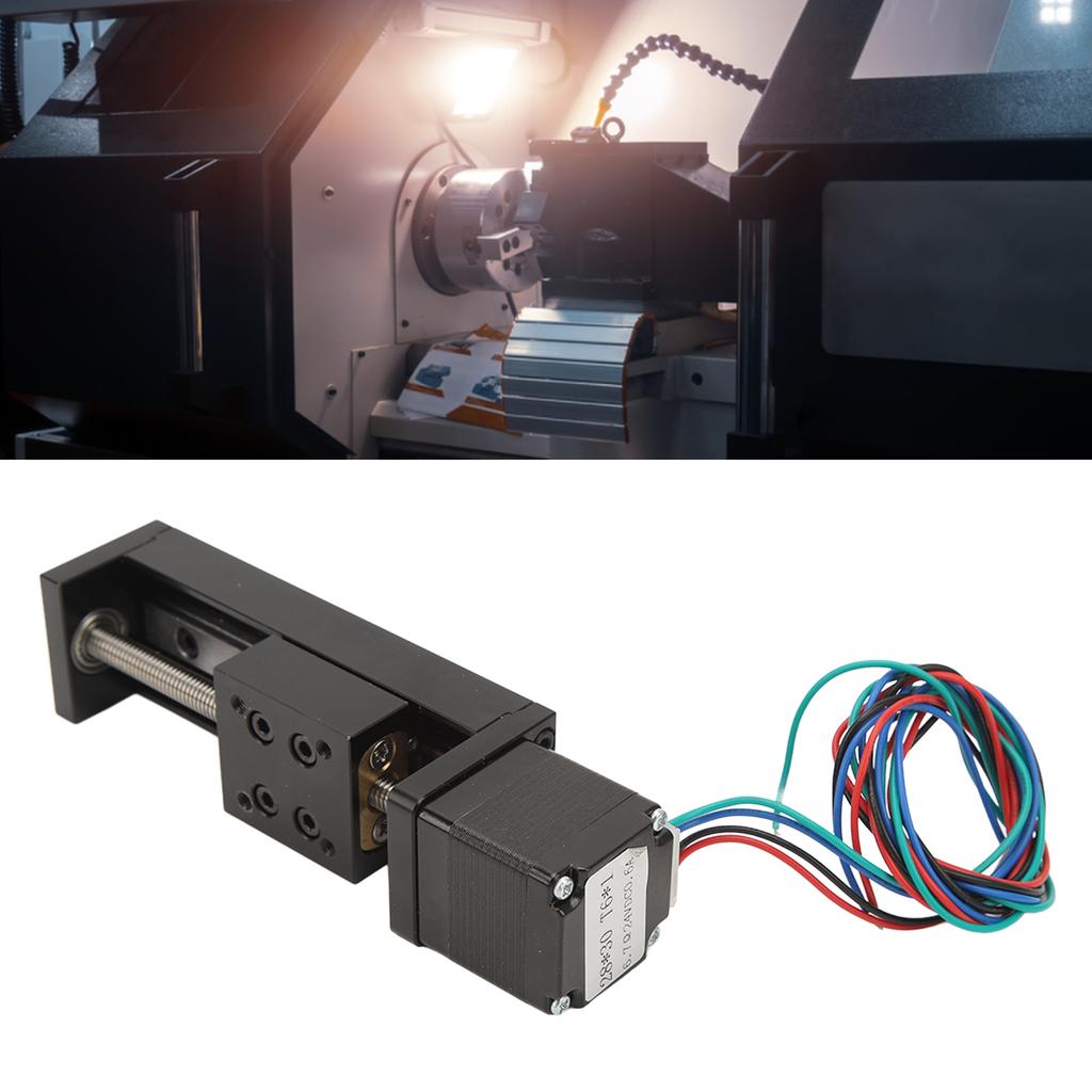 Linear Rail Slider Actuator, 50mm Ride Linear Stepper Motor Way Slide Table Screw