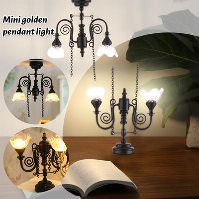 Candelabru Negru Model Accesorii Casă de Păpuși Miniatură Casă de Păpuși Model Jucărie Alimente Scenă