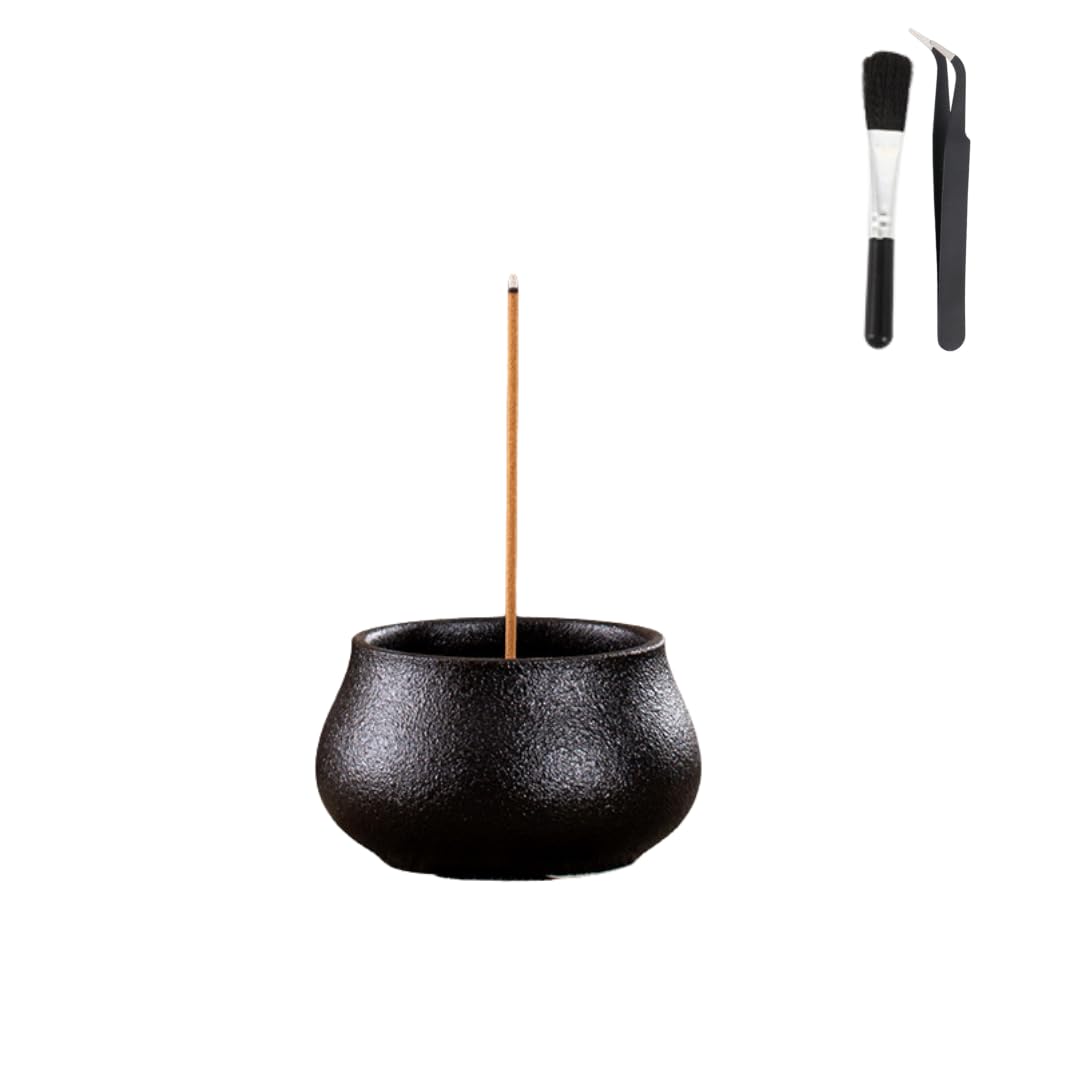 

Incense holder, incense stick holder, mini Buddhist altar, simple interior, stylish ceramic incense burner, home decor, cleaning set