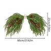 Christmas Wreath 24 Inch Festive Artificial Front Door Christmas Swag For Indoor Window Mantel Restaurant Wall Fence Dining Room