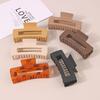 Seamless Spray Paint Cross-border Frosted Hair Clip Rectangular Claw Clip Large Hair Shark Clip