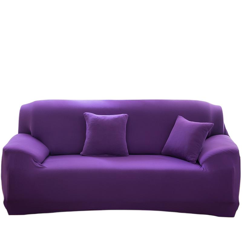 Spandex Sofa Cover Silky Soft 1-Piece Black Slipcover for Sofas Super Stretch Universal Couch Cover for Living Room