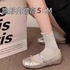 Gentle Wind Single Shoes Autumn New Square Head Word with Bow Mary Jane Shoes