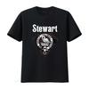 Stewart Clan Scottish Name Coat Of Arms Black Tartan T Shirt Vintage Washed Slightly Breathable Casual Graphic Stylish Vintage