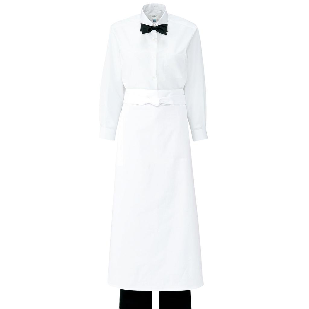 ARBE Sommelier Long With For ARBE T7747 F [ARBE] Apron, Length, White, Durable, Pockets, Dining, Cafes, Restaurants, Formal, Bars, Uniforms, C-1,