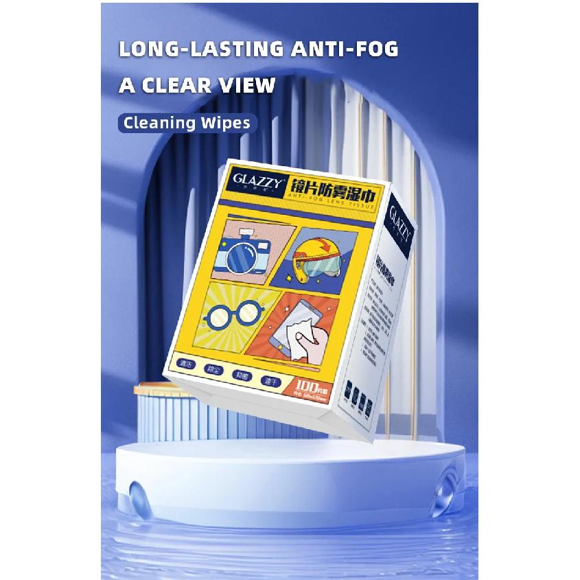 10-100pcs 100-Count Disposable Glasses Cleaning Wipes, for Glasses, Screens, and Lenses