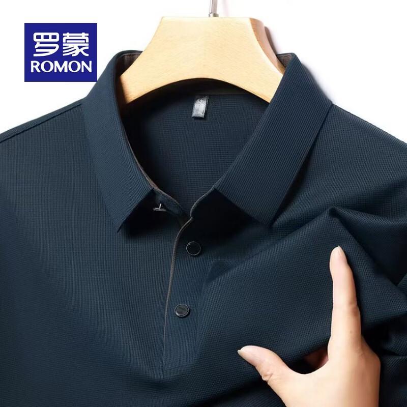 ROMON Men s High-Quality Long Sleeve Polo Shirt L
