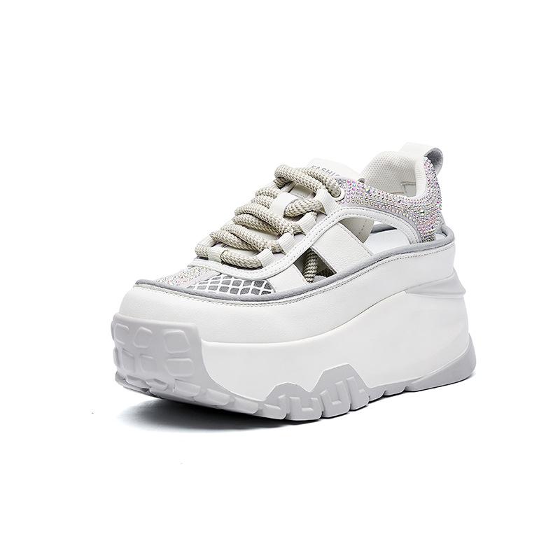 

Кожаные сандалии женские летние 2025 новые женские повседневные модные пляжные сандалии женские сандалии на платформе ретро для девочек 34 серый