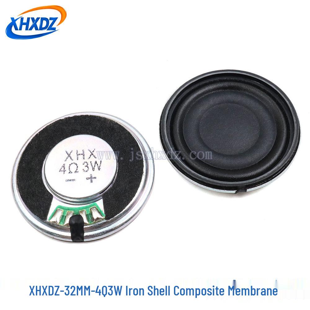20-40MM 4R 3W 8 Ohm 2W Iron Shell Loudspeaker with Plastic Inner Magnet and Composite Membrane.