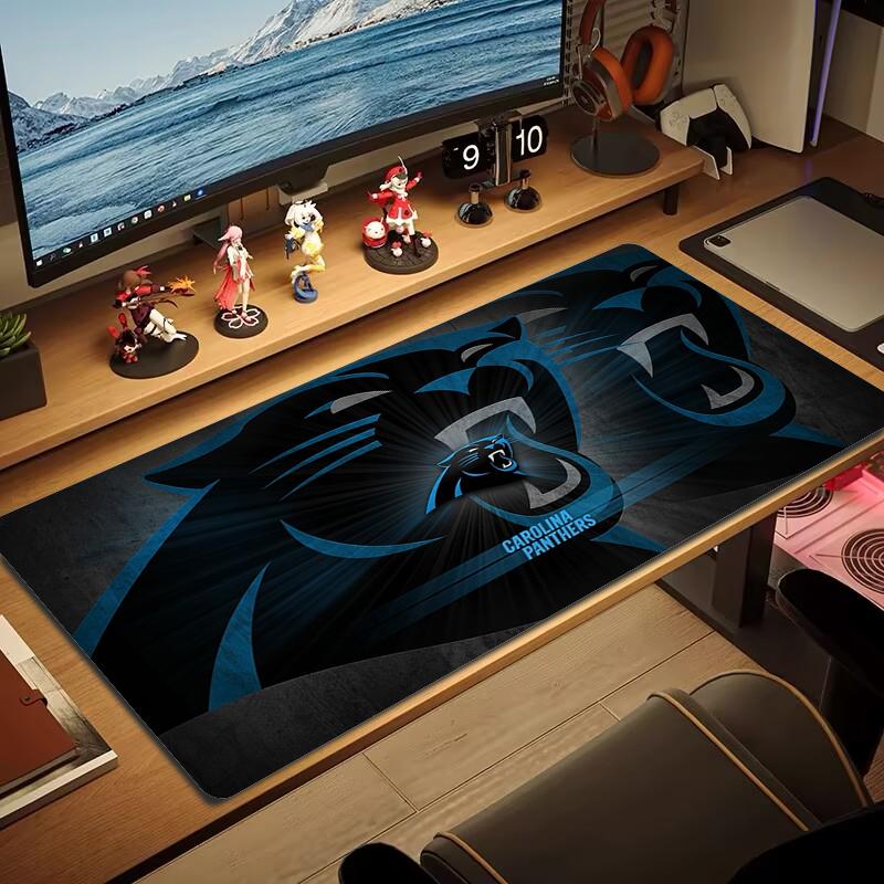 Carolina Panthers Mauspads Großes Gaming-Tischkissen Rutschfestes Laptop-Tablet Großes Mauspads XXL Matte Mini-PC-Spielmatte Mit Verriegeltem Rand