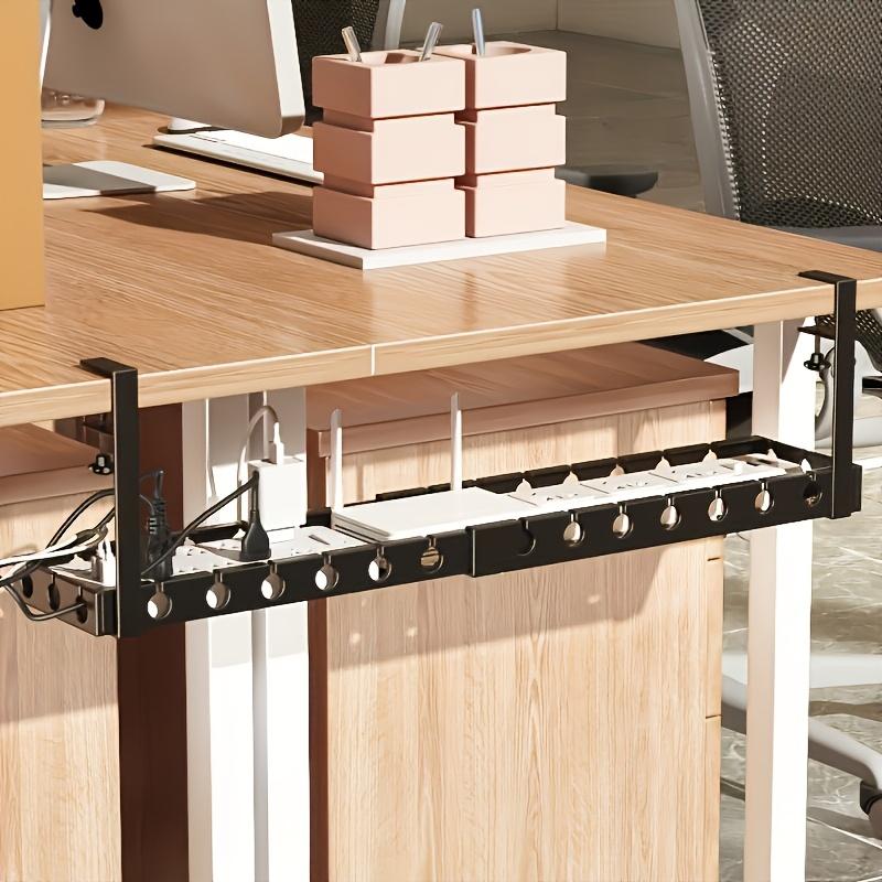 Two-Piece Under-Desk Cable Organizer - Durable Design, No Drilling Required, Compact Cable Storage Solution, Easy To Assemble, Suitable For Home