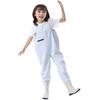 Waders with Integrated Waterproof and Waders Foot Length Ech.Apr Kids' Chest-High Boots, Pants, Pockets, Non-Slip (Light Blue, 18cm)