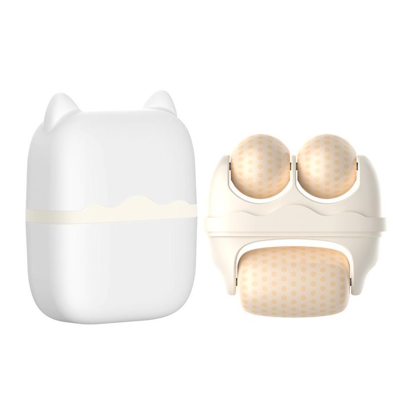 

Double Headed Roller Eye Complexion Skin Care Antiaging-Aging Wrinkle Removal Cold Compress Device Massage Face Massager Relieving Edema жовтий