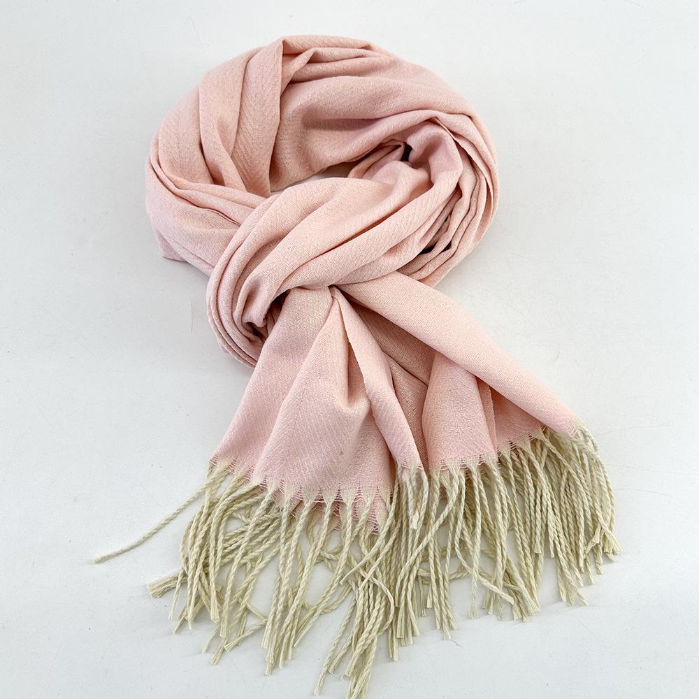 Plaid Scarf Autumn and Winter Women's High End Korean Style Winter Warm Scarf Thickened Imitation Cashmere Shawl