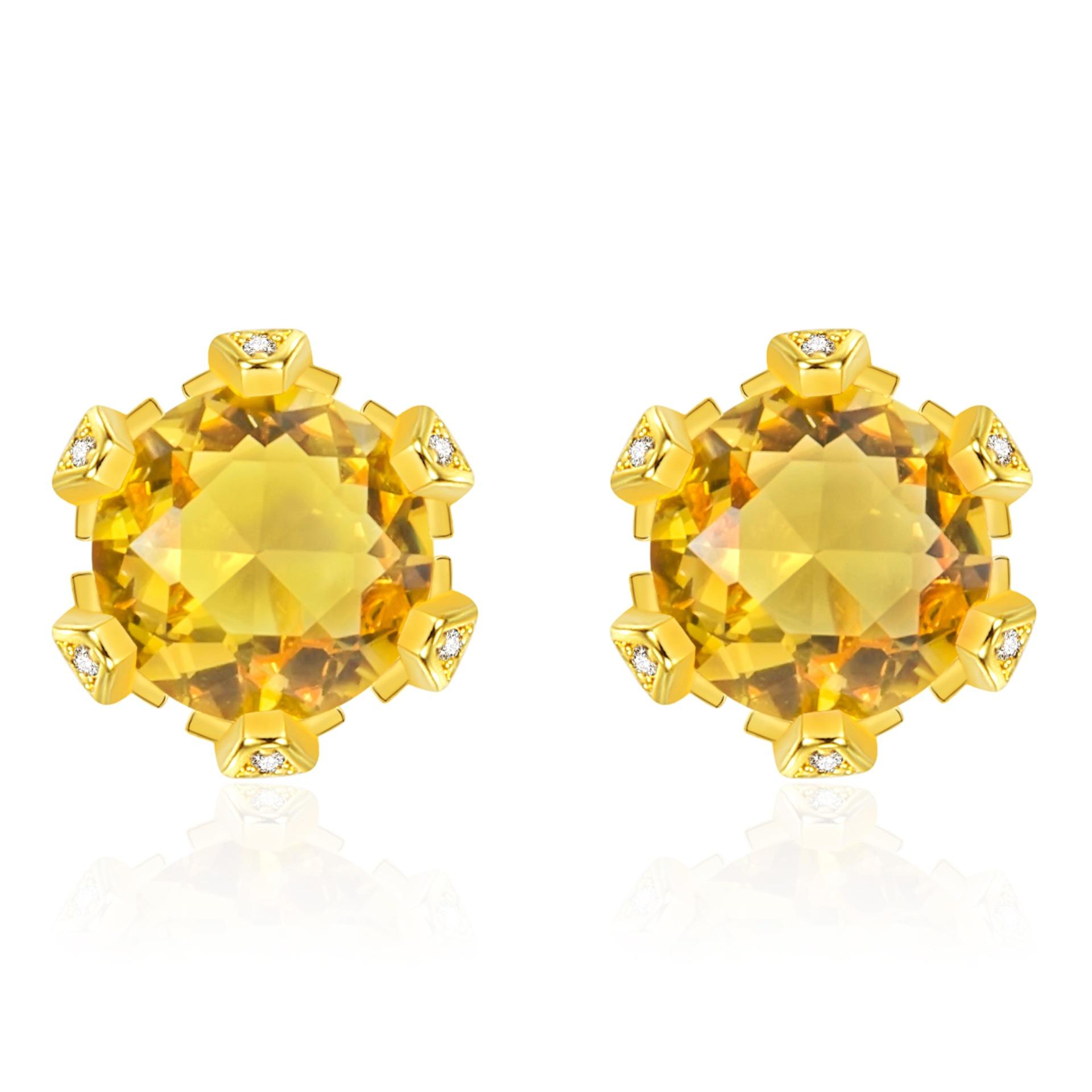 

Высокоуглеродистые бриллиантовые серьги с желтыми бриллиантами, серьги с цветами и температурой