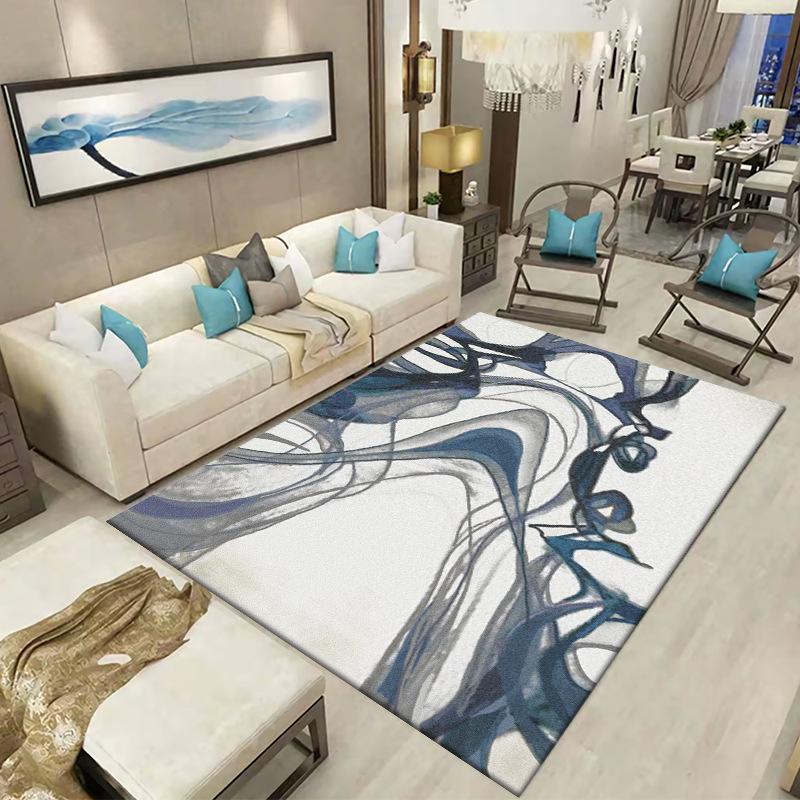 Tapete de Sala de Estar Estilo Chinês Novo Mesa de Centro Sofá Tapete Estilo Chinês Lavagem a Tinta Montanha Tapete Quarto Tapete de Chão
