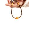Women's Natural Agarwood & Amber Clavicle Necklace - Versatile Choker Sweater Chain