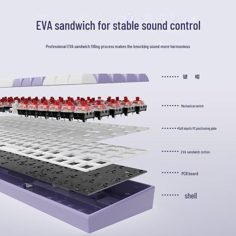 AJAZZ AK680 Black Wired Mechanical Keyboard, 68-Key, Blue/Tea/Red Switches, Portable, Hot-Swappable, Anti-Ghosting, Gaming Keyboard