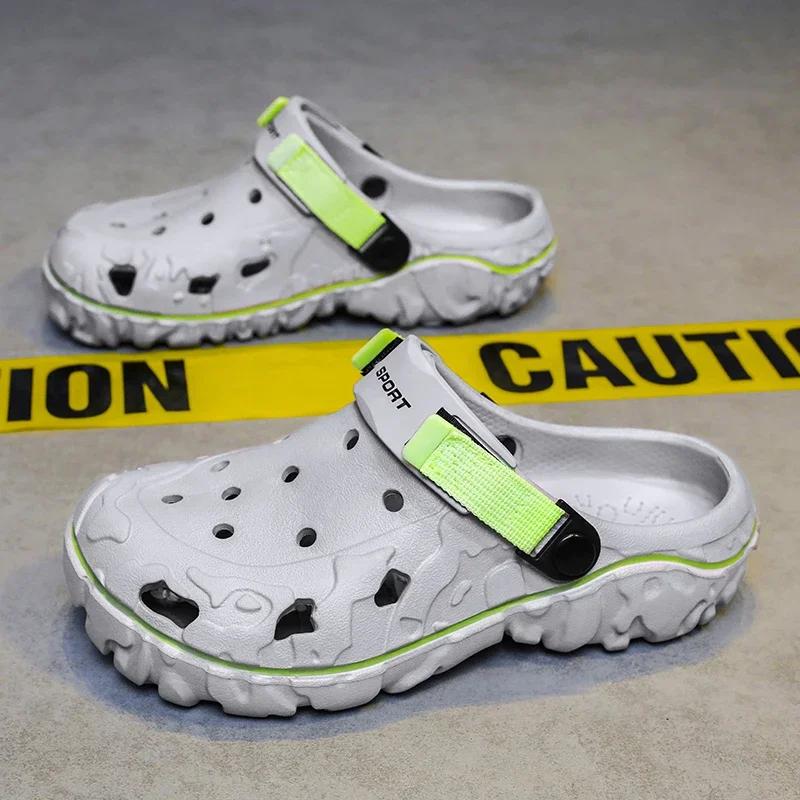 Clog Footwear For Male Flip Flops Outdoor Eluva Male Summer Sandals Airy Cozy Ultralight Slip-resistant Beach Slippers