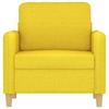 Armchair Light Yellow 60 Cm Fabric