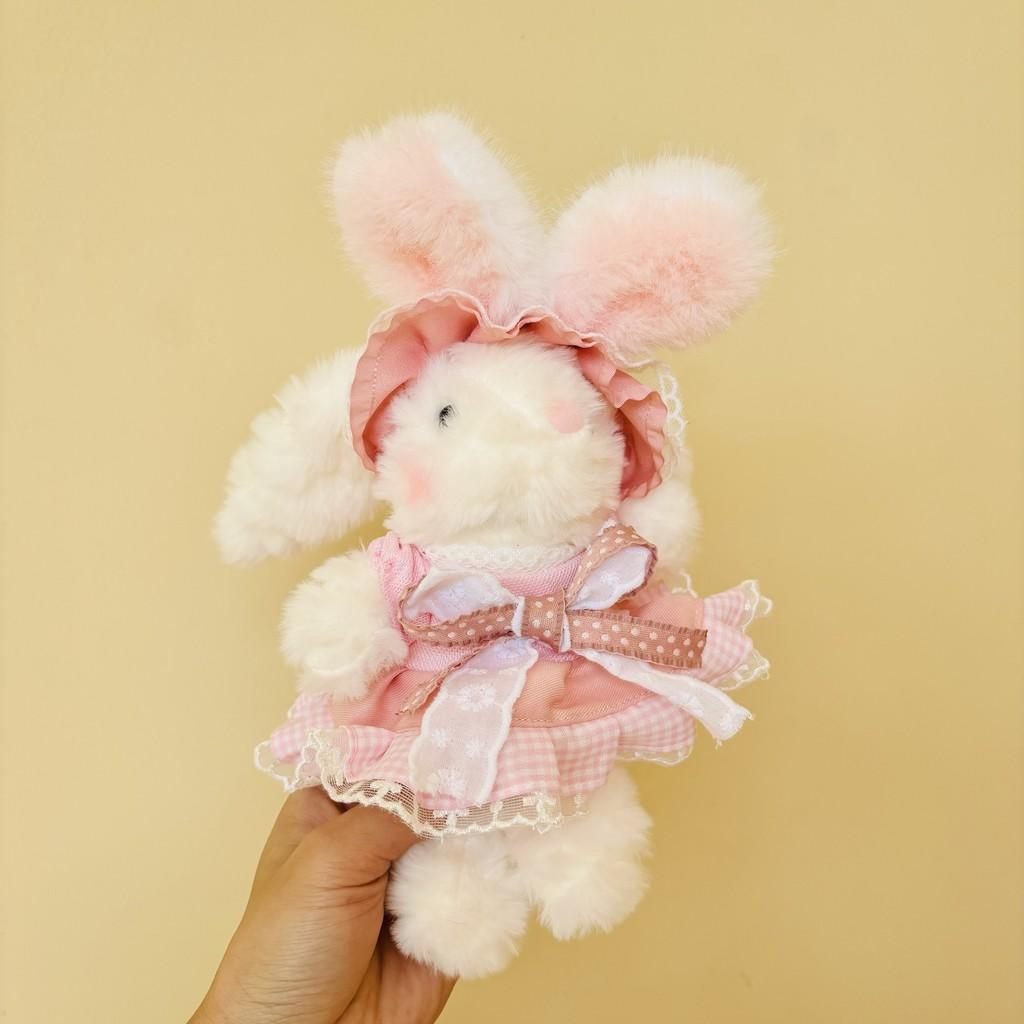Wear Clothes Plush Bunny Keychain With Cartoon Design For Girls Bag Decor And Gift Idea
