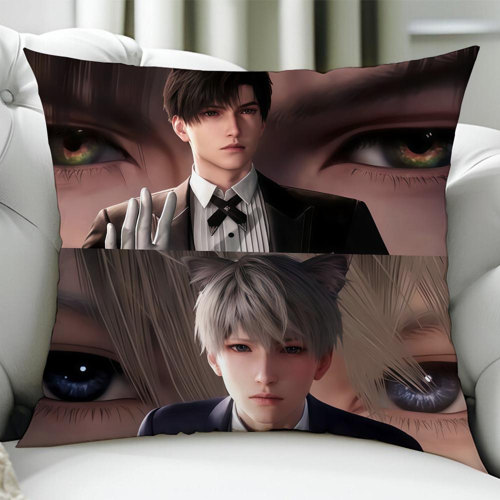 

Love And Deepspace Game cushion cover Birthday Anniversary Gifts Double Sided Printed Zipper Cushion Cover Soft Skin Bedding 30x30cm