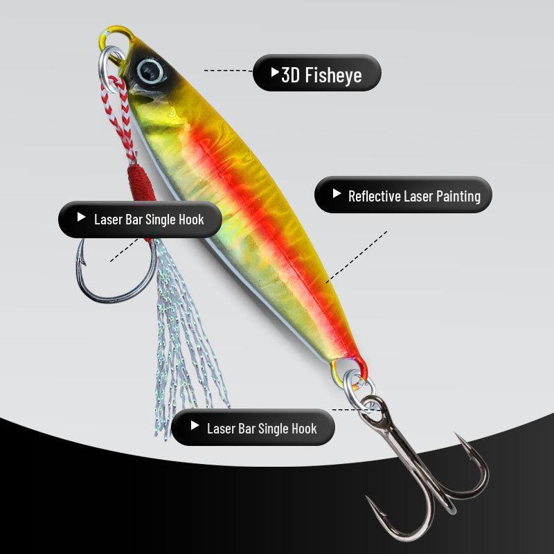 Luya Long-Distance Casting Iron Plate Lure for Perch, Spanish Mackerel, and Sea Bass