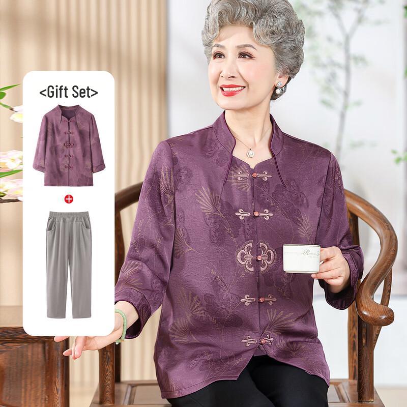 Datang Furen Elderly Women's Summer Breathable Shirt Set
