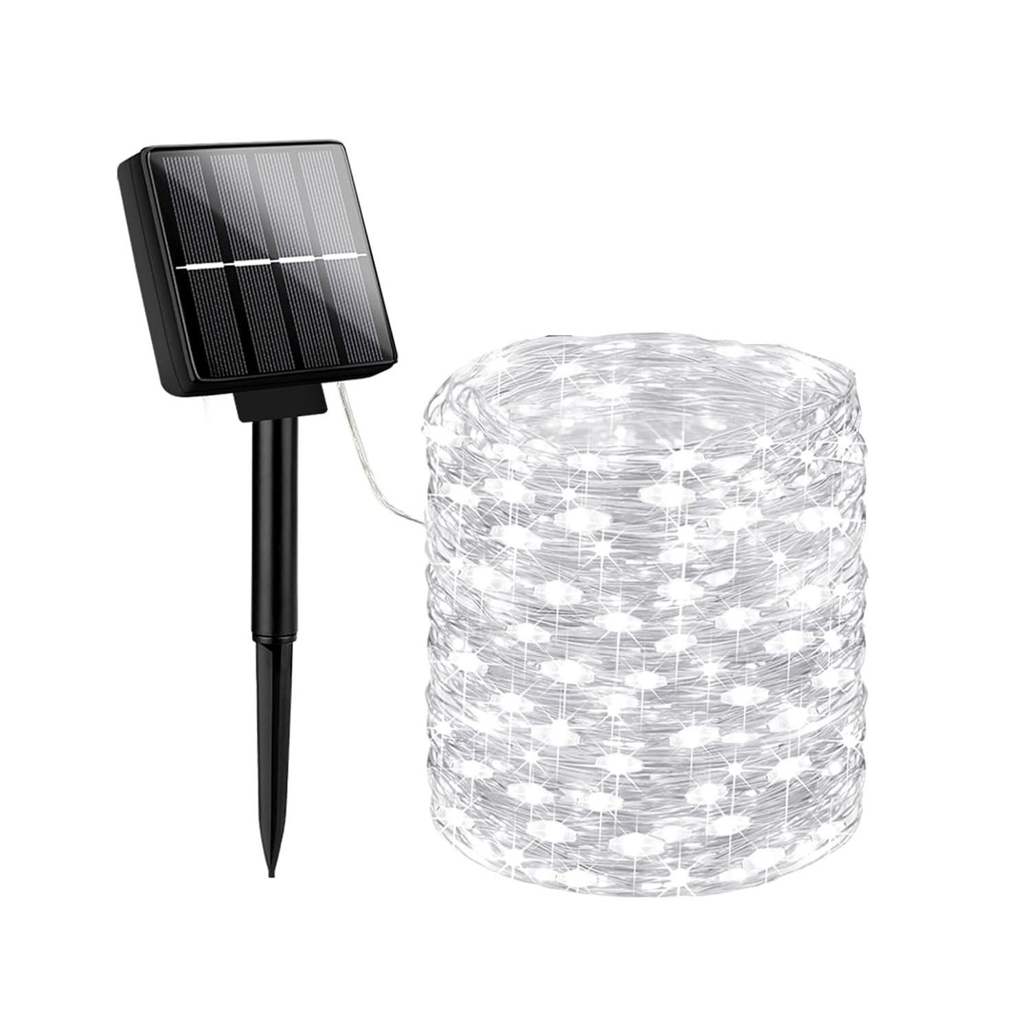 

Outdoor String Lights Solar Powered 300LED Fairy Lights Waterproof with 8 Modes Twinkle Lights for Christmas Garden Tree Decor 7M 50LED&None