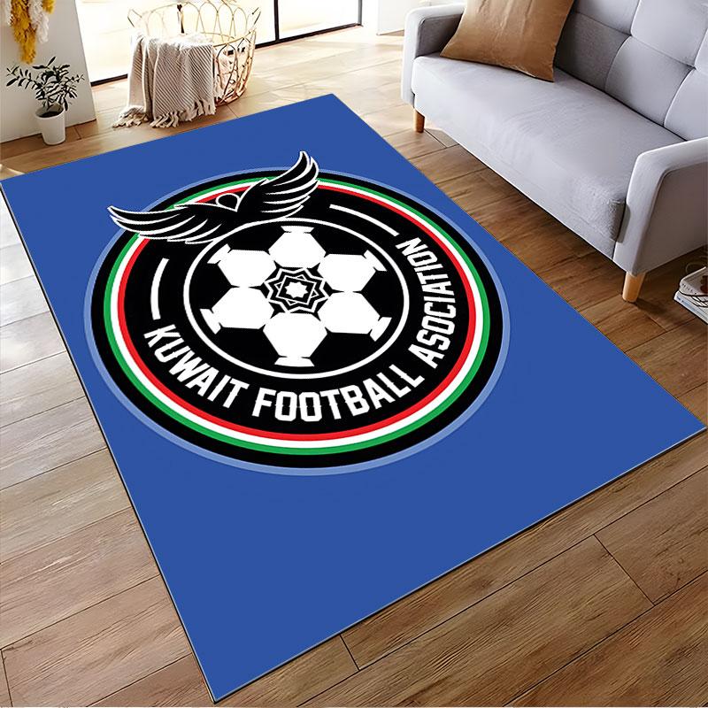 Kuwait Football Crest Carpet Suitable As a Non-slip Mat for the Living Room or Bedroom Sofa