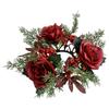 Artificial Flower Candle Rings Artificial Floral Wreaths Candle Rings Flower Wreath Wreath Candle Holder Fake Small Candle