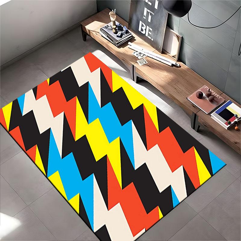 Colorful Lightning Bolt Pattern suitable as a non-slip mat for the living room or bedroom sofa