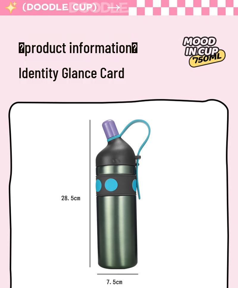 Stylish Large-Capacity Insulated Sports Water Bottle for Women