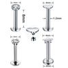 12PC Crystal Labret Piercing Set 16G Heart Tragus Piercing Earring Lot Conch Piercing Set Lip Labret Stud Pack Lobe Earring Bulk