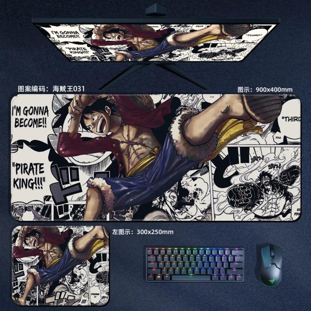Nautical King Animation Periphery Cute ONE PIECE Leather Mouse Pad Boys Oversized Small E-sports Game Office Computer Keyboard Pad Notebook Table Mat