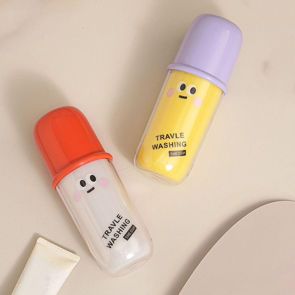 Plastic Dopamine Mouthwash Cup Lightweight Toothbrush Toothpaste Storage Box Business Trips